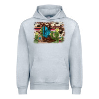 Heather Grey cactus boot background Urban Hoodie - AdoDesignShop