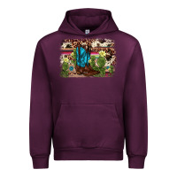 Mauve Wine cactus boot background Urban Hoodie - AdoDesignShop