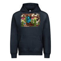 Navy cactus boot background Urban Hoodie - AdoDesignShop