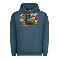 Pigment Midnight Navy cactus boot background Urban Hoodie - AdoDesignShop