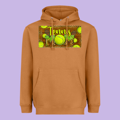 Tennis Mom License Plate Heavyweight Hoodie Designed By Barkaloodesign