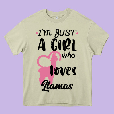 Just A Girl Who Loves Llamas I Love Llamas Heavy Core Tee Designed By Bettercallsaul