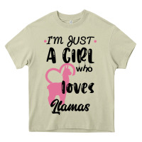 Mossy Just A Girl Who Loves Llamas I Love Llamas Heavy Core Tee - Bettercallsaul
