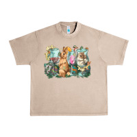 French Oak Easter Day wine glasses bunny Urban Heavy Tee - HowdyJamesFarm