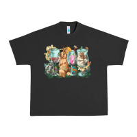 Pigment Black Easter Day wine glasses bunny Urban Heavy Tee - HowdyJamesFarm