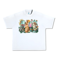 White Easter Day wine glasses bunny Urban Heavy Tee - HowdyJamesFarm