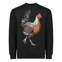 Black American Game Chicken Heavyweight Sweatshirt - LillyAllenDesigns
