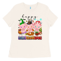 Bone happy hallothanksmas pigs Ladies Tee - texasbilliewilder