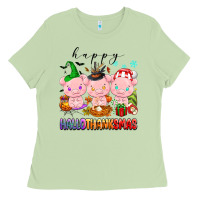 Matcha happy hallothanksmas pigs Ladies Tee - texasbilliewilder