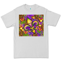 Dove Grey Mardi Gras fleur de lis Premium Tee - NancyCooperArtShop