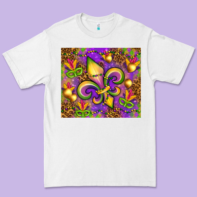 Mardi Gras Fleur De Lis Premium Tee Designed By Nancycooperartshop