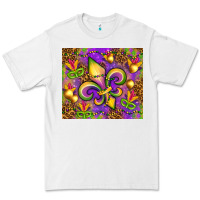 White Mardi Gras fleur de lis Premium Tee - NancyCooperArtShop