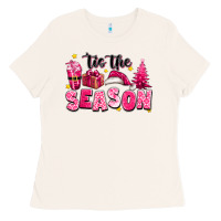 Bone Pink 'tis the season Christmas Ladies Tee - texasbilliewilder