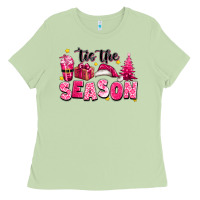 Matcha Pink 'tis the season Christmas Ladies Tee - texasbilliewilder