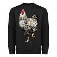 Black wyandotte rooster Heavyweight Sweatshirt - LillyAllenDesigns