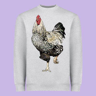 Wyandotte Rooster Heavyweight Sweatshirt Designed By Lillyallendesigns