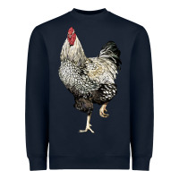Navy wyandotte rooster Heavyweight Sweatshirt - LillyAllenDesigns