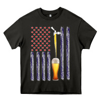 Asphalt American Flag Beer Heavy Core Tee - Bettercallsaul