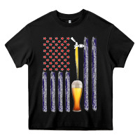 Black American Flag Beer Heavy Core Tee - Bettercallsaul