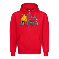 Red life is better by the campfire Zipper Hoodie - Artiststas