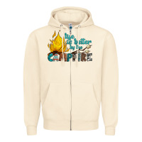 Sandshell life is better by the campfire Zipper Hoodie - Artiststas