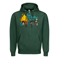 Sports Green life is better by the campfire Zipper Hoodie - Artiststas