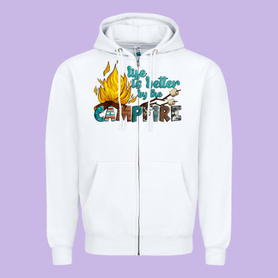 Life Is Better By The Campfire Zipper Hoodie Designed By Artiststas