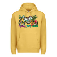 Antique Gold Peace Love Summer Premium Hoodie - CowhideDigitalArt