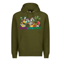 Army Green Peace Love Summer Premium Hoodie - CowhideDigitalArt