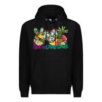 Black Peace Love Summer Premium Hoodie - CowhideDigitalArt