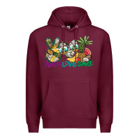 Burgundy Peace Love Summer Premium Hoodie - CowhideDigitalArt
