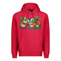 Cardinal Peace Love Summer Premium Hoodie - CowhideDigitalArt