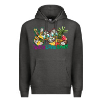 Charcoal Heather Peace Love Summer Premium Hoodie - CowhideDigitalArt