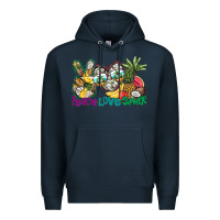 Navy Peace Love Summer Premium Hoodie - CowhideDigitalArt