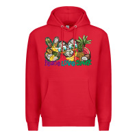 Red Peace Love Summer Premium Hoodie - CowhideDigitalArt