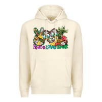 Sandshell Peace Love Summer Premium Hoodie - CowhideDigitalArt
