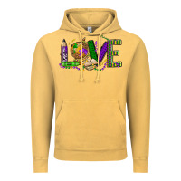 Vintage Mustard love teacher mardi gras Vintage Hoodie - OliviaCreatesArt