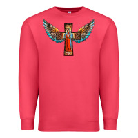 Cardinal our lady of guadalupe cross with wings Premium Sweatshirt - BarkalooDesign