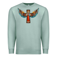 Seafoam our lady of guadalupe cross with wings Premium Sweatshirt - BarkalooDesign