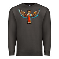 Smoke our lady of guadalupe cross with wings Premium Sweatshirt - BarkalooDesign
