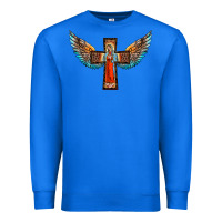 True Royal our lady of guadalupe cross with wings Premium Sweatshirt - BarkalooDesign