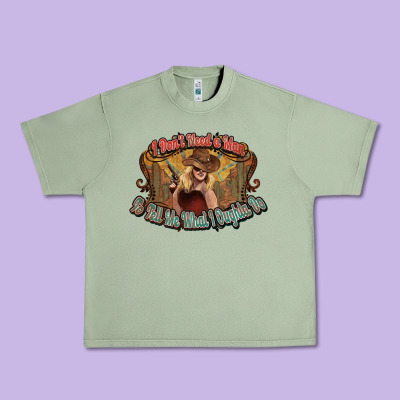 I Don't Need A Man Cowgirl Western Urban Heavy Tee Designed By Howdyjamesfarm