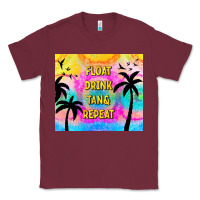 Burgundy float drink tan & repeat Classic Tee - TumblerDesignByShophia