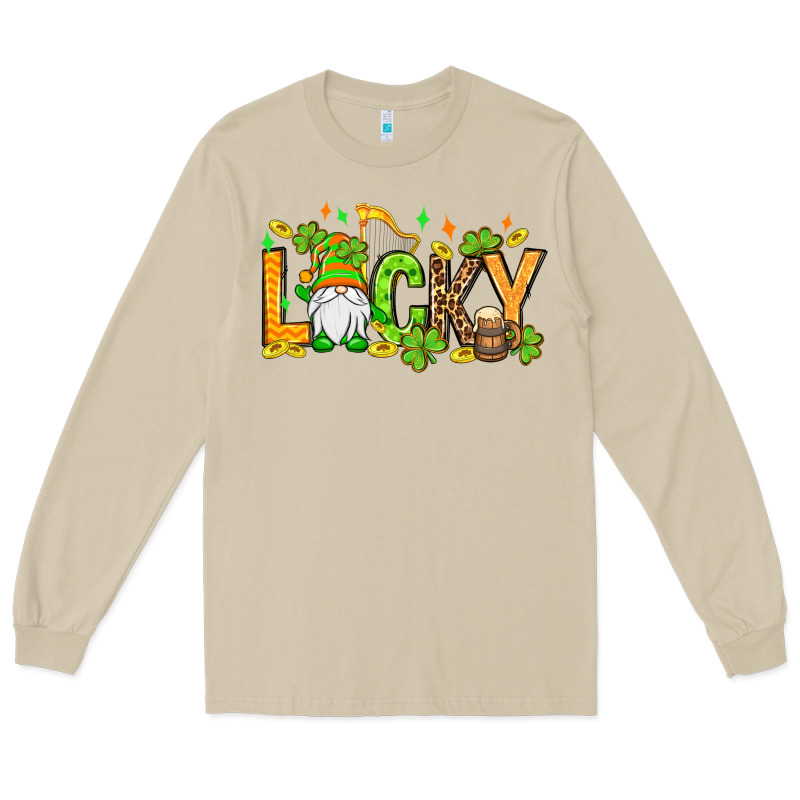 St. Patrick's Lucky Gnome Long Sleeve Tee by OliviaCreatesArt | Teevron