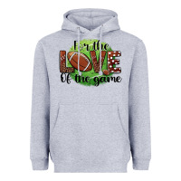 Heather Grey for the love of the game football Heavyweight Hoodie - BarkalooDesign