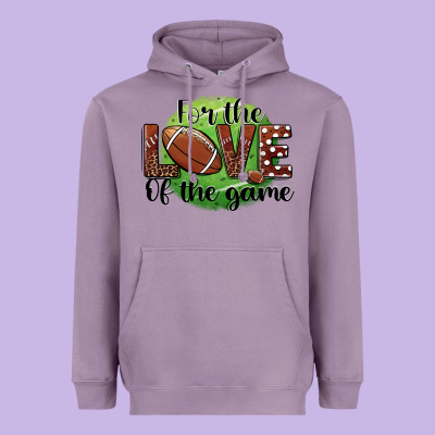 For The Love Of The Game Football Heavyweight Hoodie Designed By Barkaloodesign