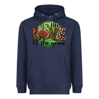 Navy for the love of the game football Heavyweight Hoodie - BarkalooDesign