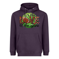 Plum for the love of the game football Heavyweight Hoodie - BarkalooDesign