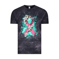Cloud Black cancer ribbon Vintage Tee - CowGirlArtShop