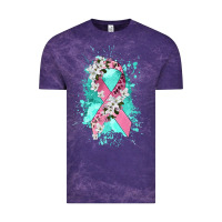 Cloud Purple cancer ribbon Vintage Tee - CowGirlArtShop